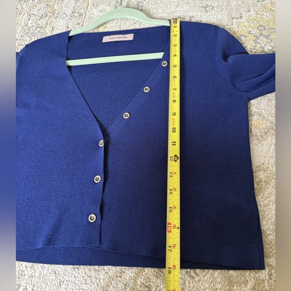 Aldo Martins Royal Blue Cropped Cardigan - Picture 9 of 9
